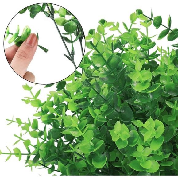 24 Pack Artificial Greenery Outdoor Plants UV Resistant, Fake Plants Boxwood - Picture 3 of 7